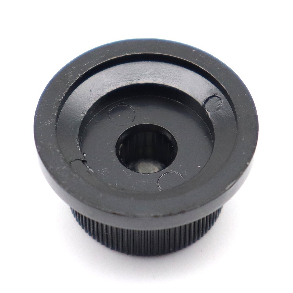 4 Pcs Metal Black Hat Top Flat Top Bass Knobs Guitar Knobs Push-in Control Knobs