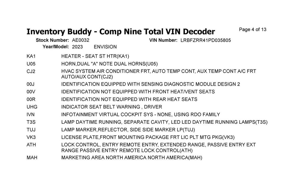 Used Collision Avoidance Control Module fits: 2023 Buick Envision Driver Assist
