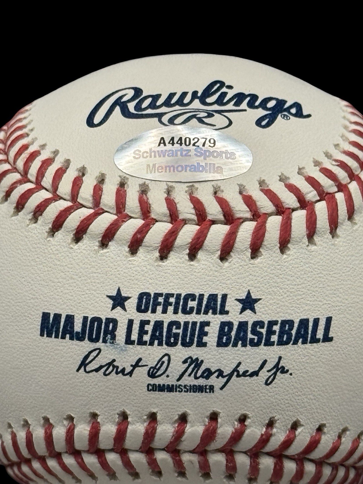Ruben Sierra Signed OML Baseball Schwartz COA Yankees Rangers Auto