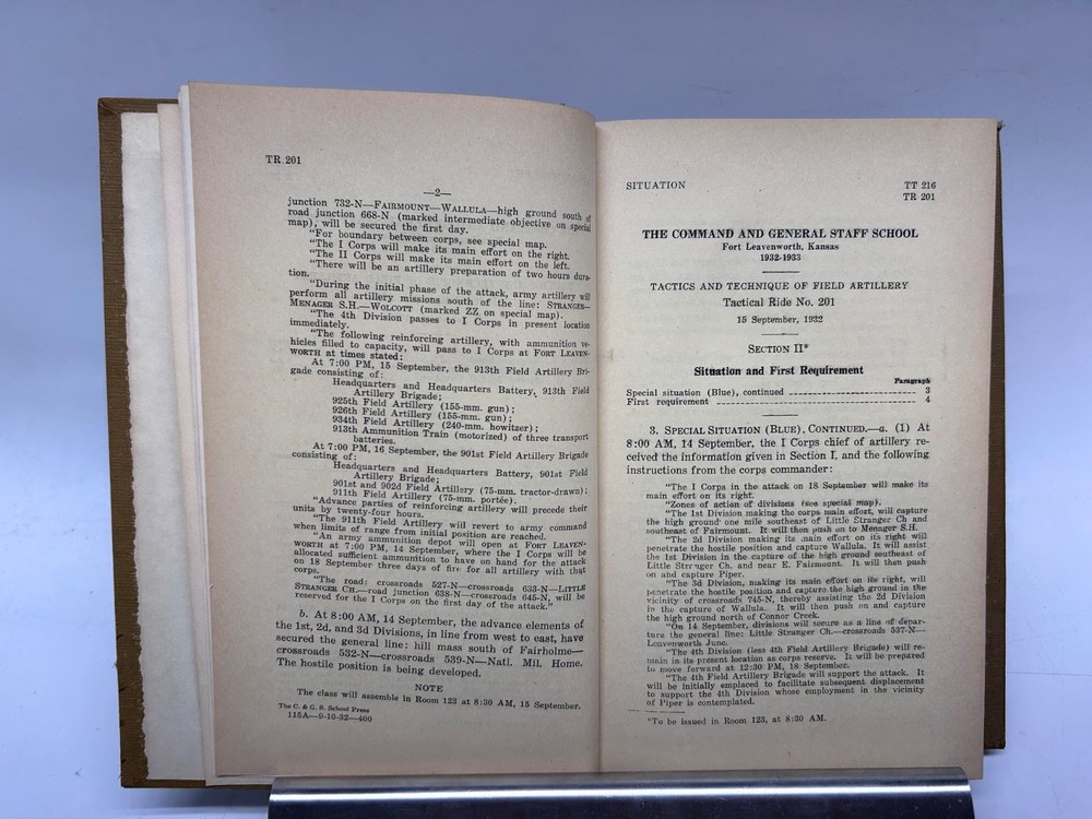 Command and General Staff School, Problems Second Year Course 1932-1933