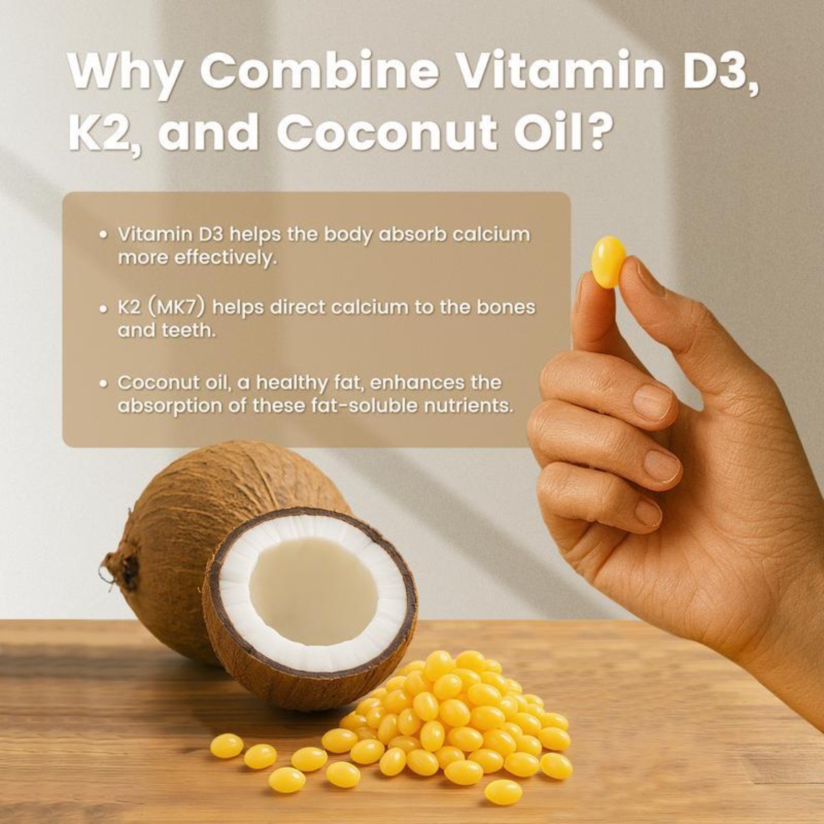 VEV Vitamin D3 K2 10000 IU, 300 Coconut Oil Softgels, 2-in-1 D & K Supplement