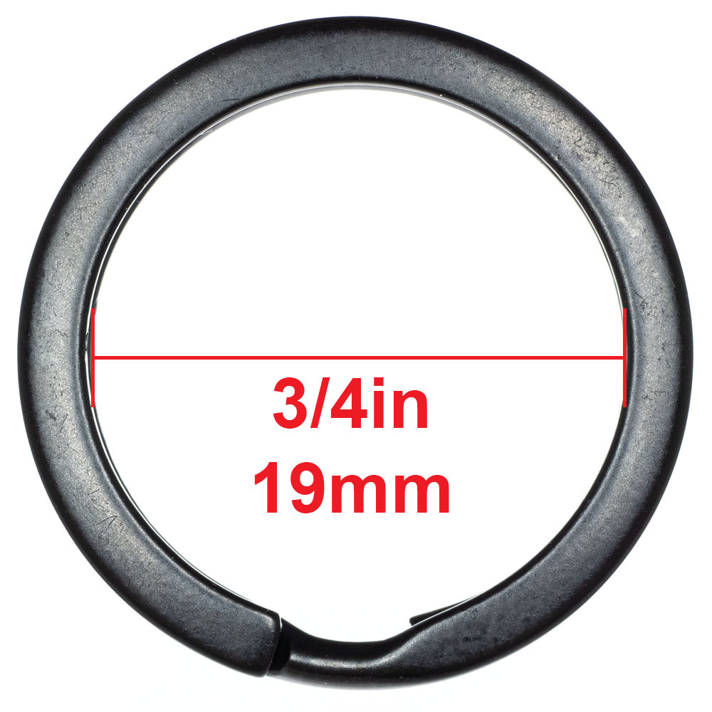 Craft County 3/4 Inch Black Split Rings – 1, 2, 5, 10, 25, 50 or 100 Pack Sizes