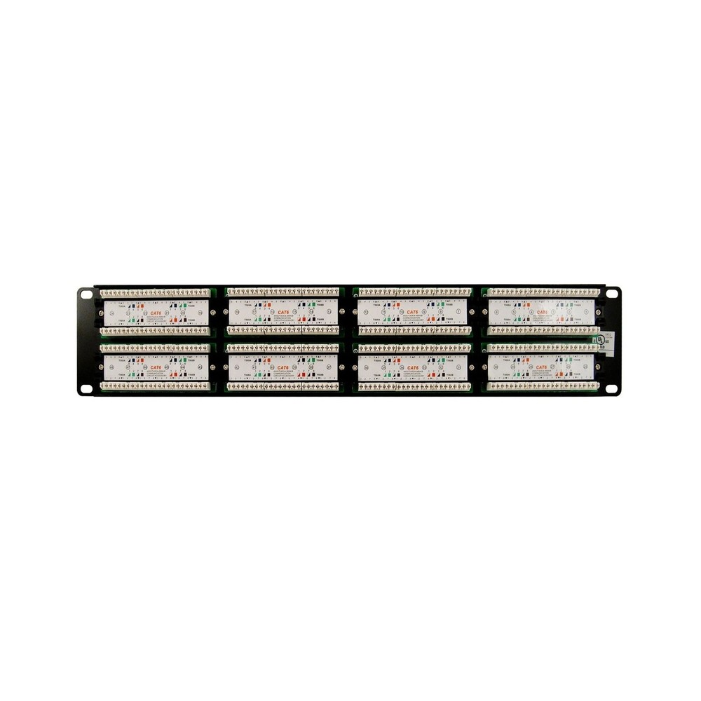 Vertical Cable Cat6 48 Port 19" Horizontal Rackmount 2U Patch Panel