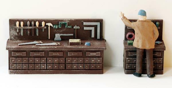Workbenches with Tools and Hardware N scale Workshop Detailing Pre Finished