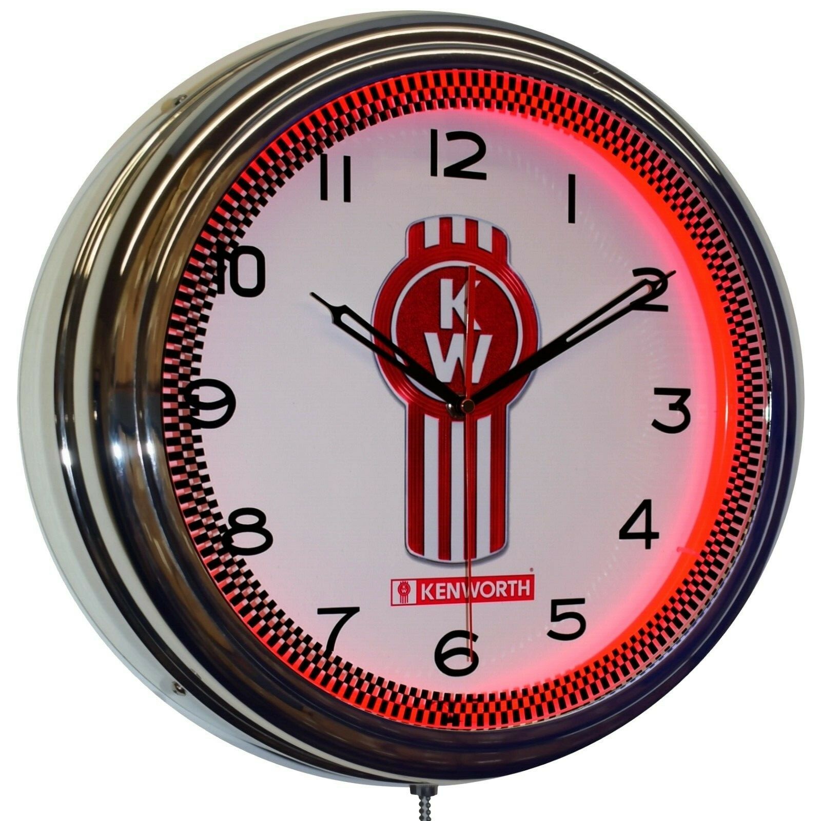 16" Kenworth The World's Best Driver's Truck Neon Clock Garage Decor (Red)