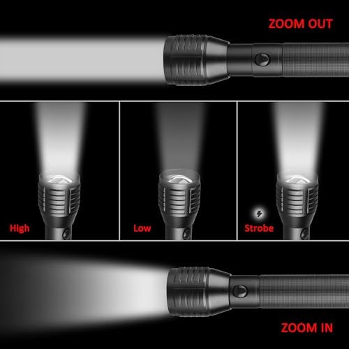 Heavy-Duty LED D Battery Flashlight () 3-D