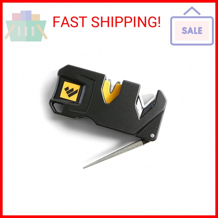 Work Sharp Compact Pivot Plus Knife Sharpener, Compact Pocket Knife and Fish Hoo