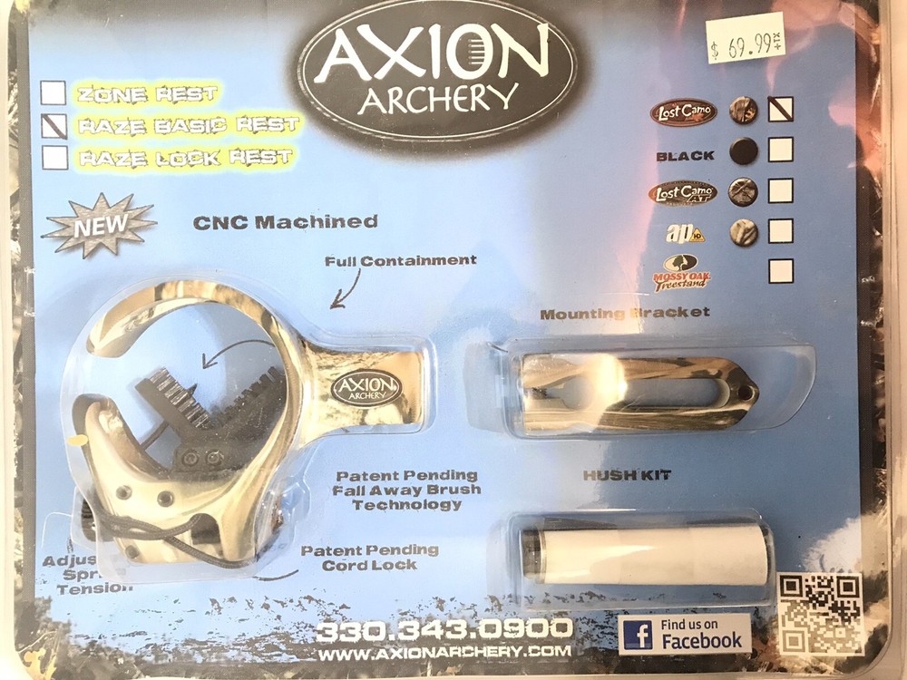 axion Raze Basic Drop Away Rest, LEFT H / Lost Camo