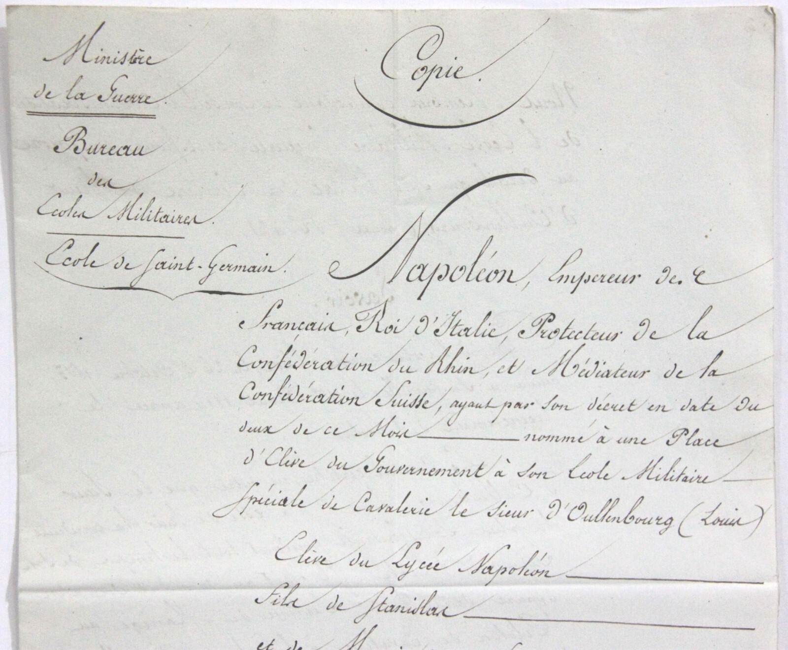 Original Napoleonic Wars Era Document – University of France c1814-15