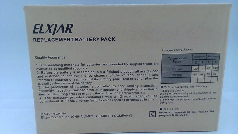 ELXJAR ENERGY Rechargeable Battery (Ready On Charge), White