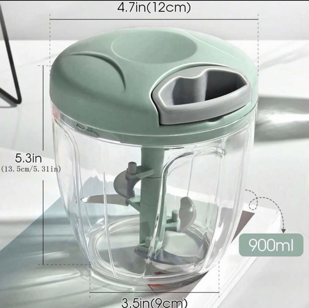 900ML Vegetable Chopper Manual Food Processor Hand Pull String Big Garlic Mincer