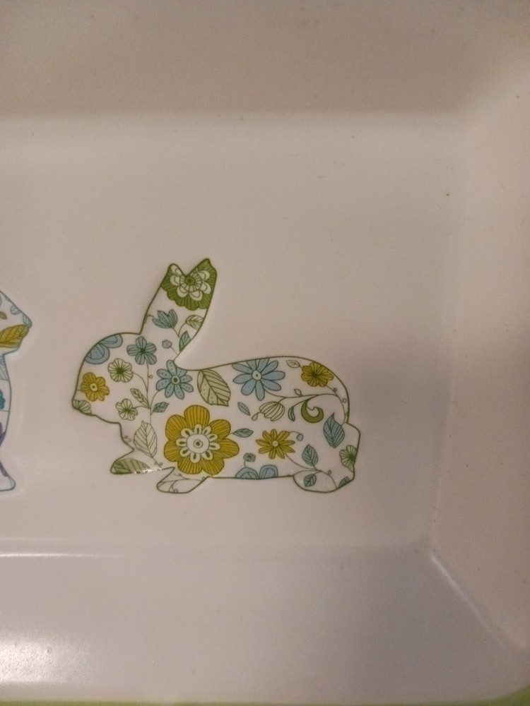 Easter Hallmark 'Spring is Served' Bunny Rabbit Tray - Ceramic Serving Tray