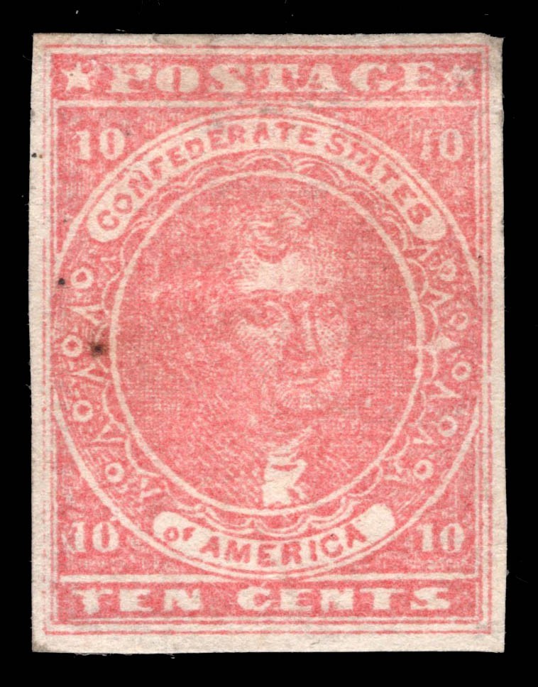 MOMEN: US STAMPS CSA #5 IMPERF MINT PART OG H LOT #95940*
