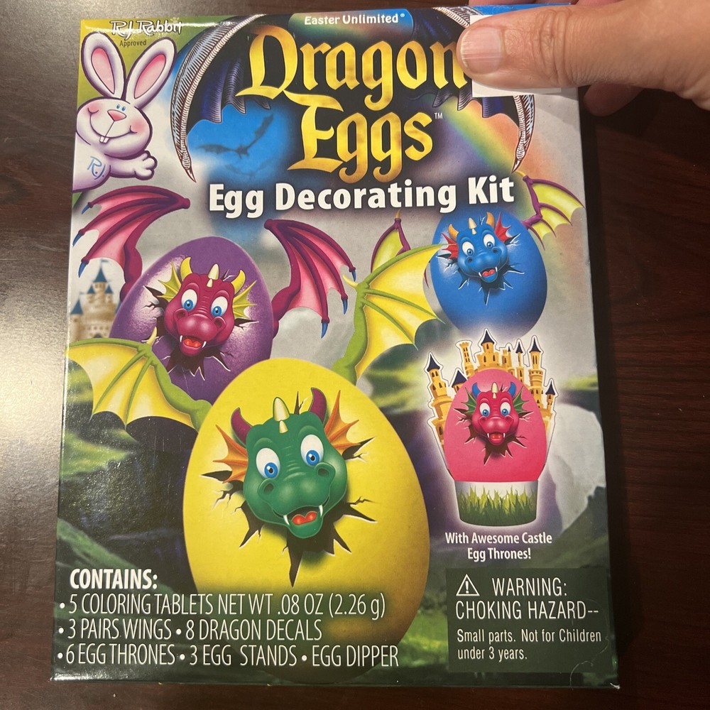 Easter Egg Color Decorating Kit With Color Tablets & Stands & Decals NIB 263U