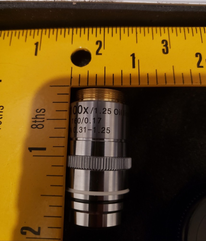 AmScope PA100X-IRIS 100X (Oil) Darkfield Microscope Plan Objective w/ Iris