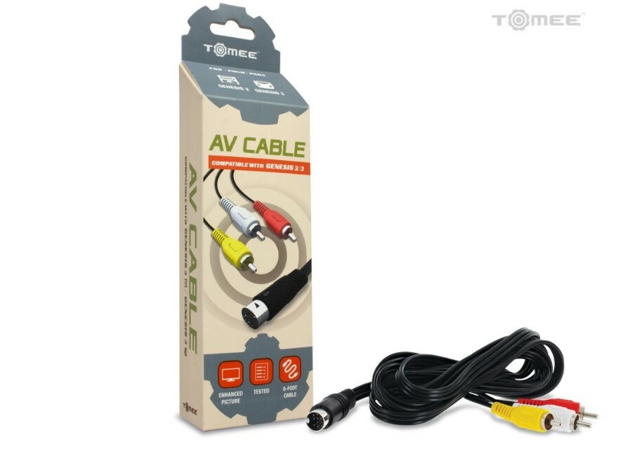 Sega Genesis Model 2 AV Cable RCA Composite Audio Video A/V Cord NEW