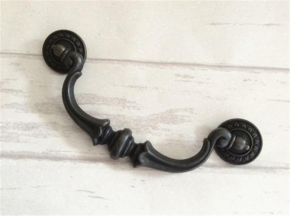 3.5" 5.5" Dresser Drawer Pull Handles Knobs Large Drop Bail Rustic Antique Pull