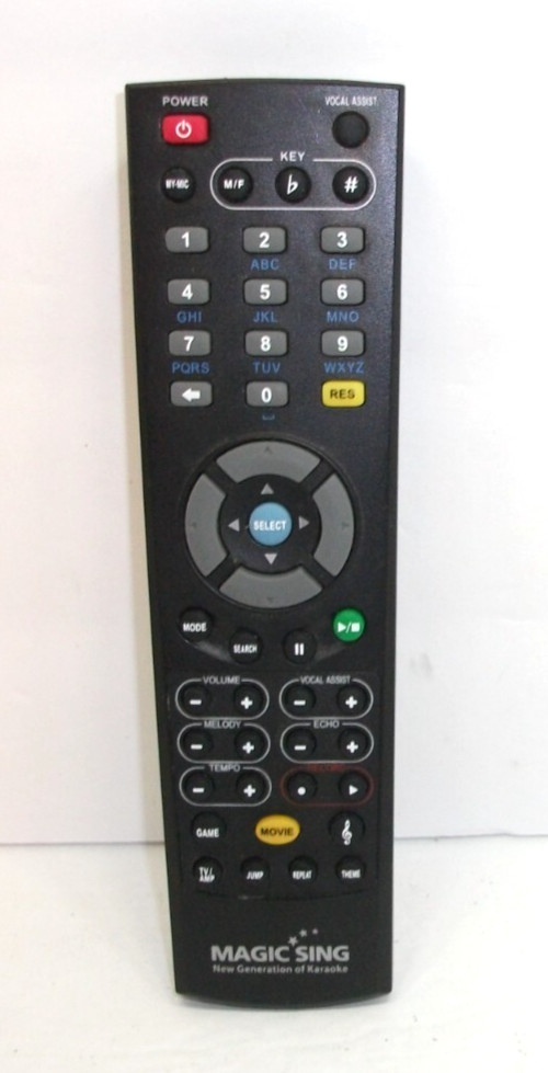 Magic Sing Karaoke Remote Control OEM for ET18KV Portable Karaoke System