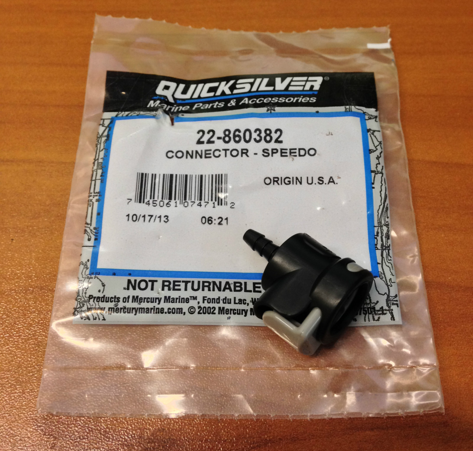 NEW OEM MerCruiser Alpha I one gen 2 II Speedometer Speedo Connector 22-860382