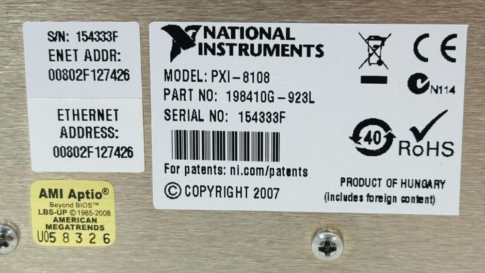 National Instruments PXI-8108 Embedded Controller - FREE SHIPPING
