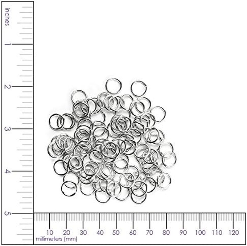 100 Pc 8Mm Open Jump Rings - Silver