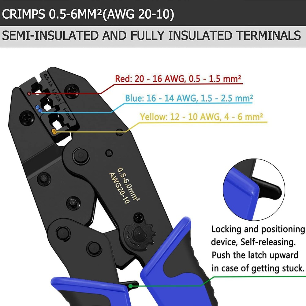 Wire Terminals Crimping Tool Kit with 800 PCS Wire Connectors