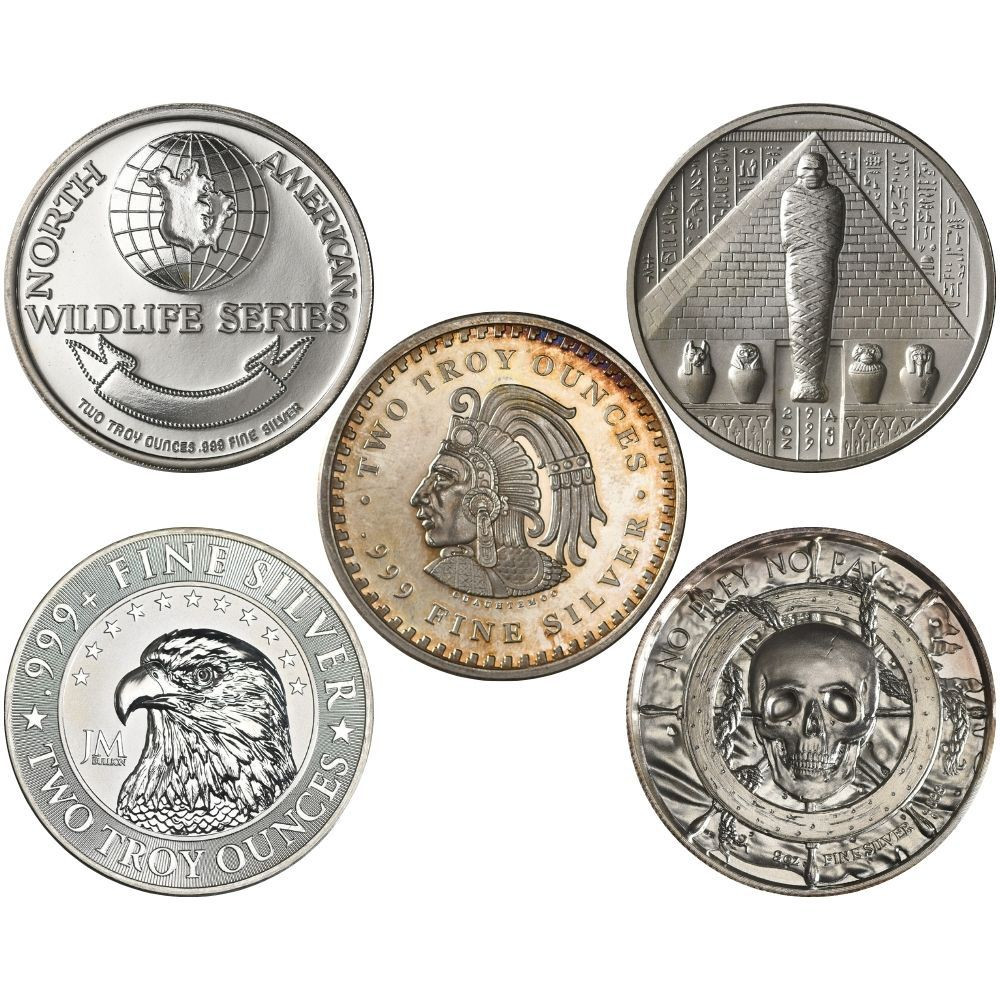 2 oz Silver Round (Varied Condition, Any Mint)