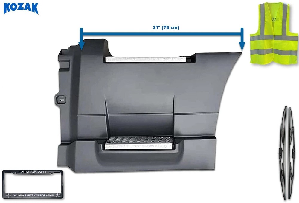 Rear Step Fairing Panel Left with steps Compatible with Volvo VNL 2018+