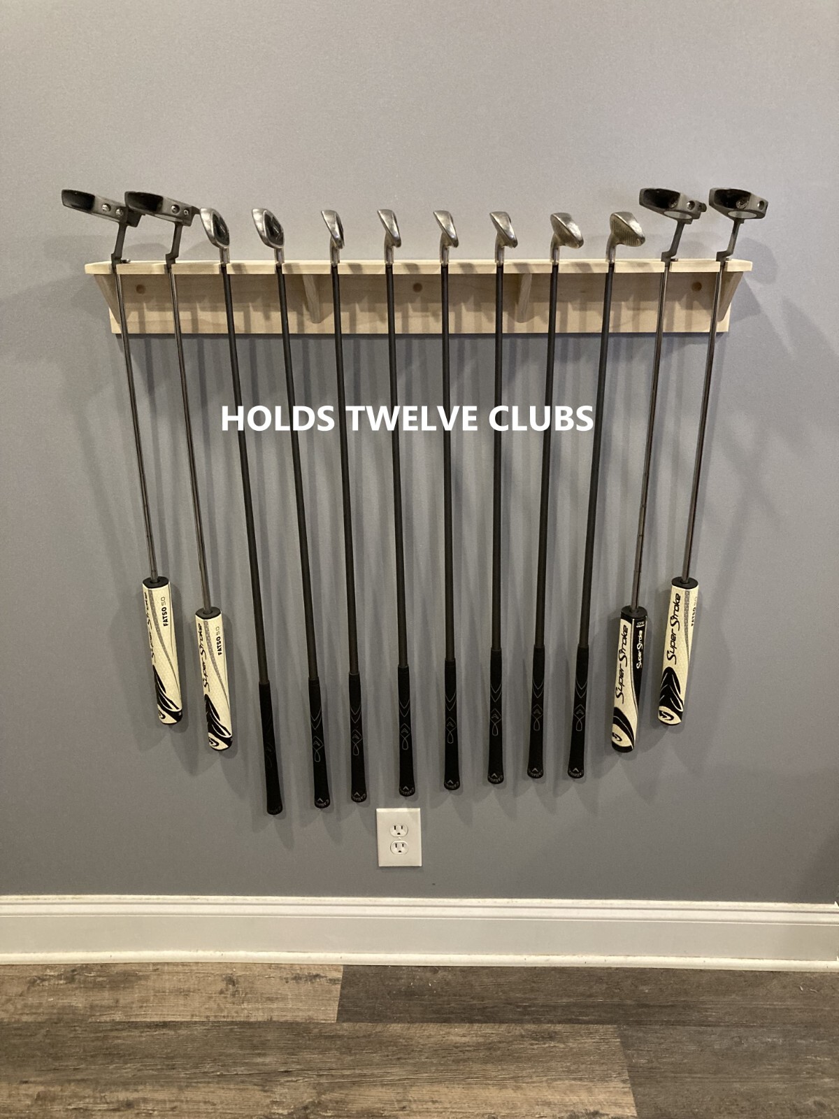 Horne Golf Putter Holder Golf Club Wall Display Rack Shelf 12 Club Holder