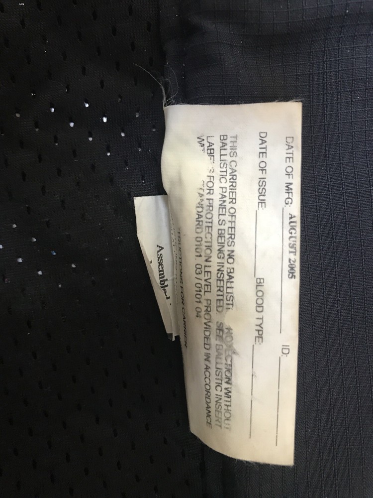 ABA XTREME Body Armor Bullet Proof Vest 34AS / Small