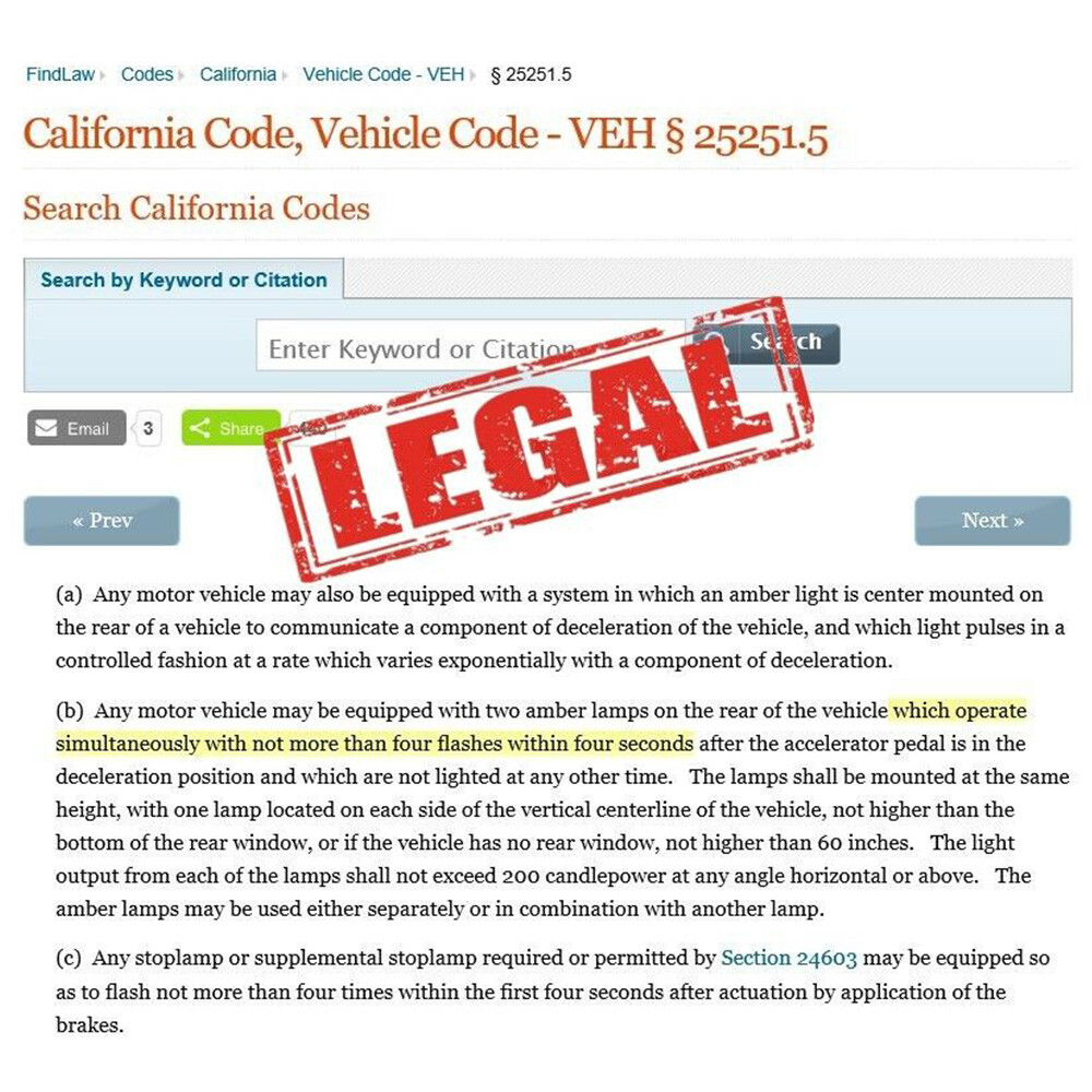 2x 1157 LED Strobe Flashing Brake Stop Bulbs Tail Blinking Light Safety Warning