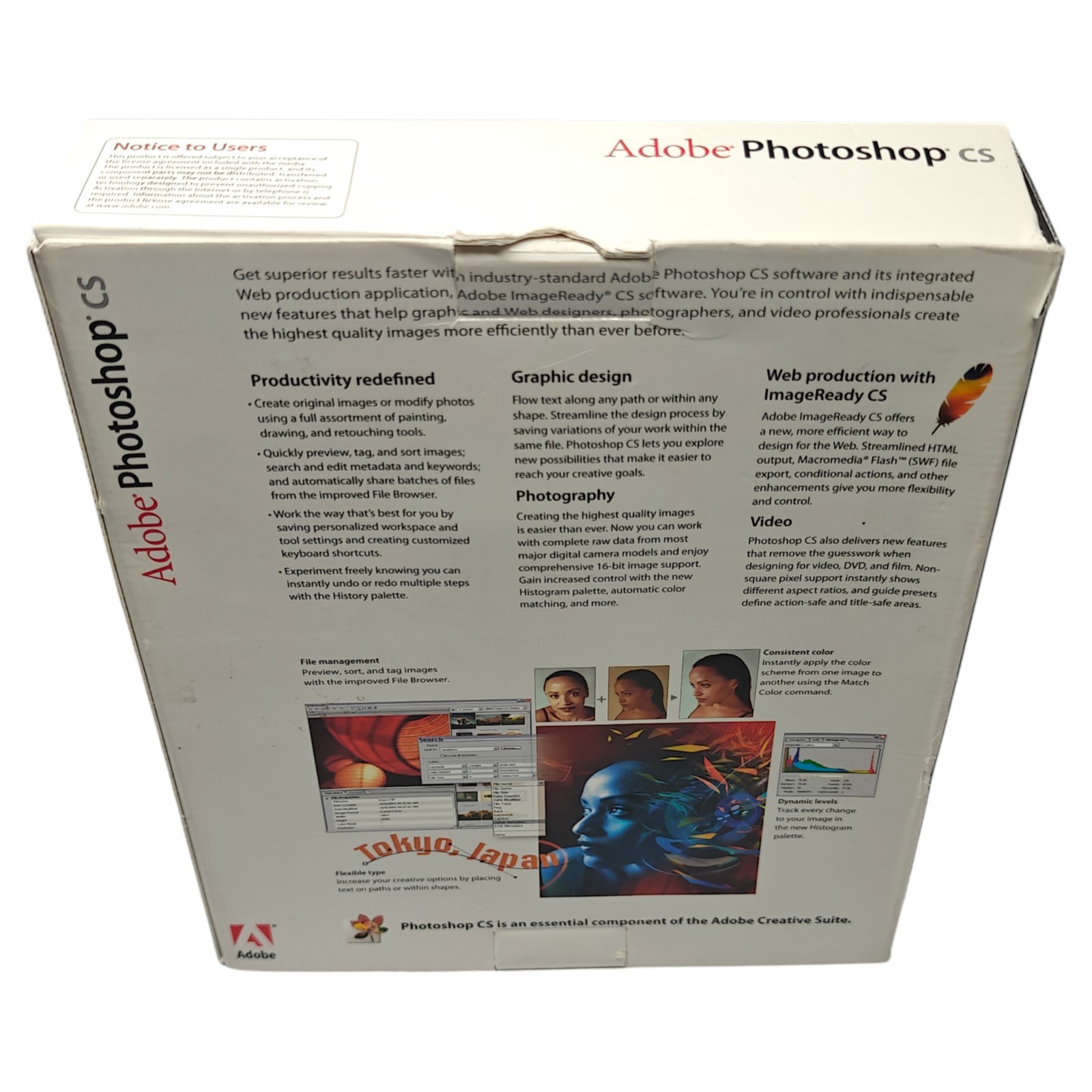 Adobe PhotoShop CS for Windows w/ Box, Manual / Books, Disks