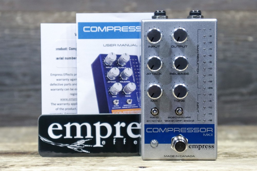 Empress Effects Compressor MkII Analog Compressor Silver Sparkle Effect Pedal