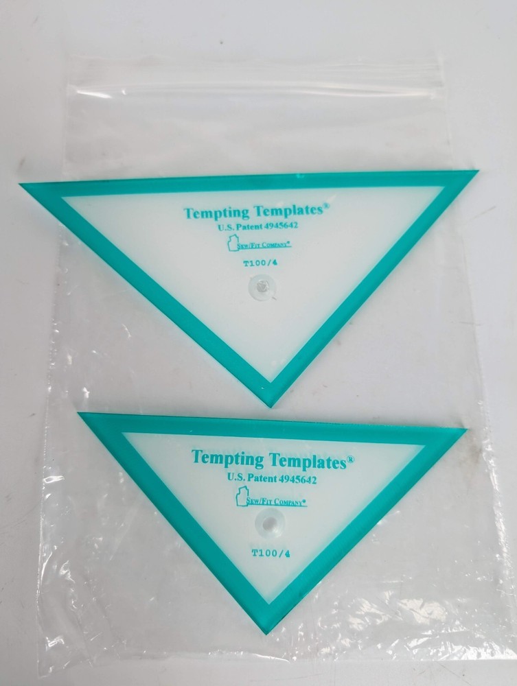 Sew/Fit Tempting Template 3pc Square Pattern Set - Quilting Stencil Guide
