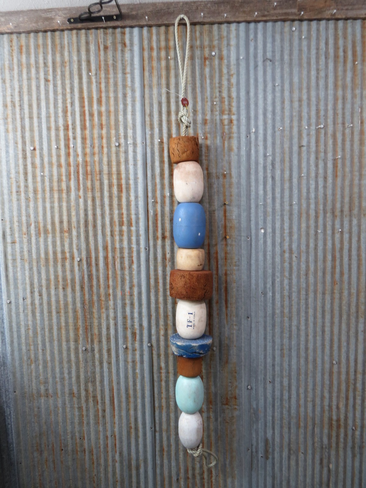 10 Old Fish Net Floats 47 Inches Long Fishing Buoys Bouys Tiki Hut Bar (SF433)