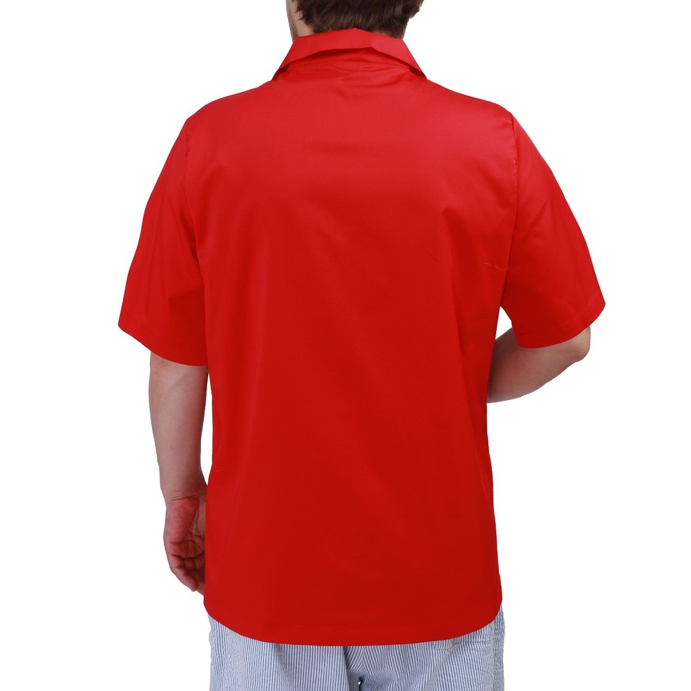Men's Scrub Jacket Zip Front Short Sleeve