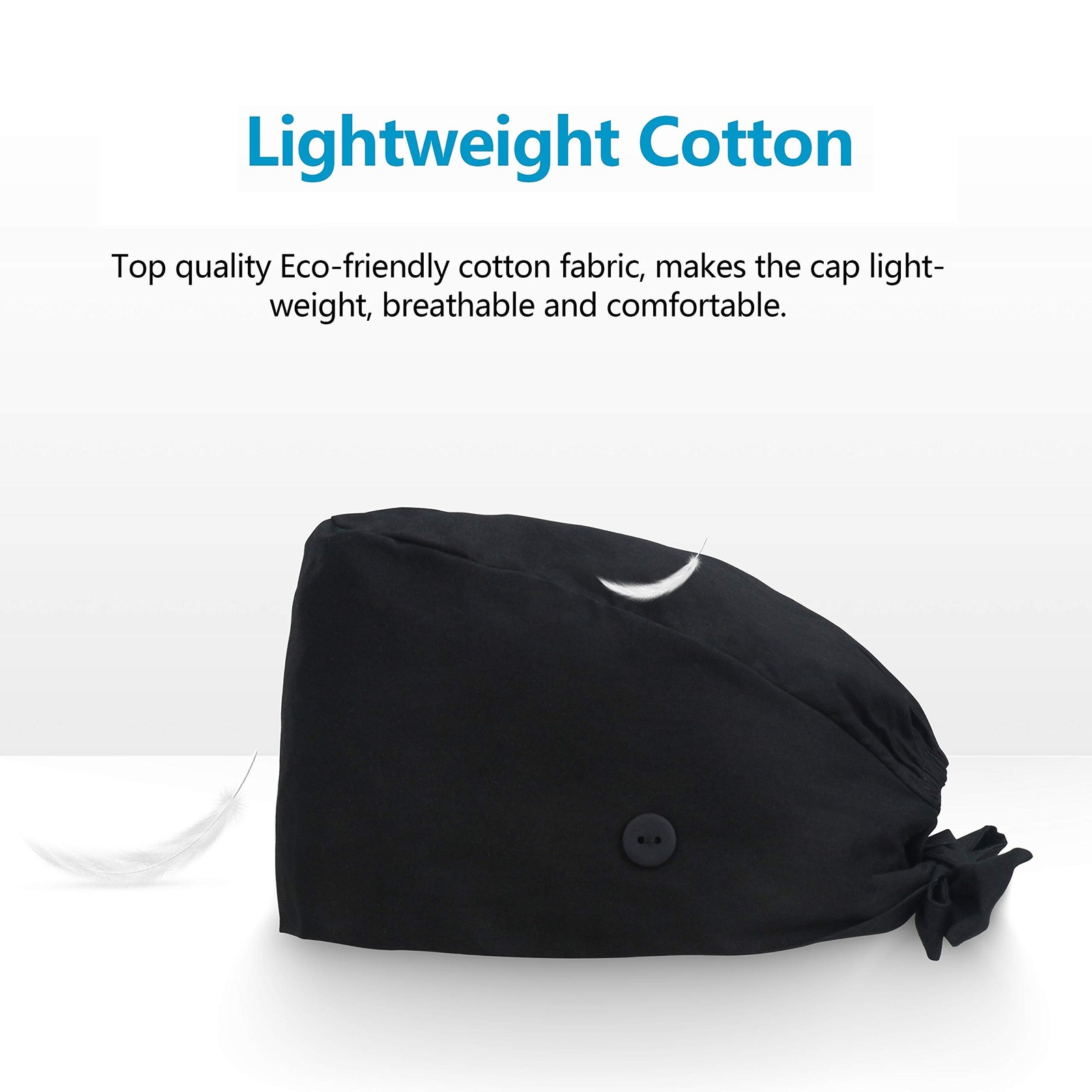 QBA Adjustable Working Cap with Button, Cotton Working Hat Sweatband, Elastic...