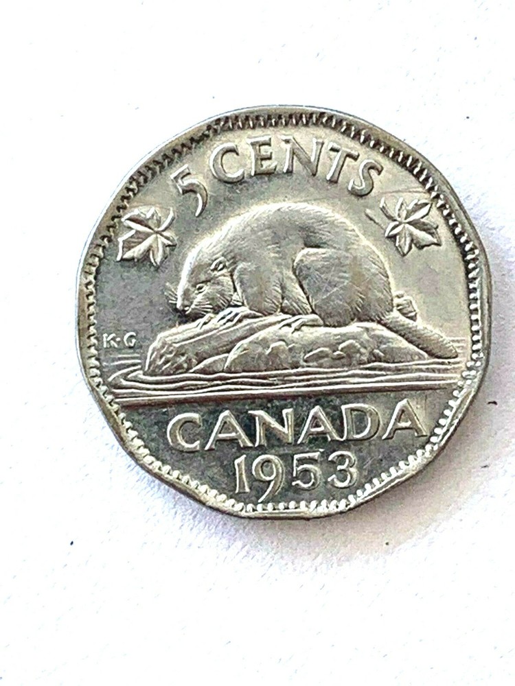 1953 Canada 5 Cent Coin