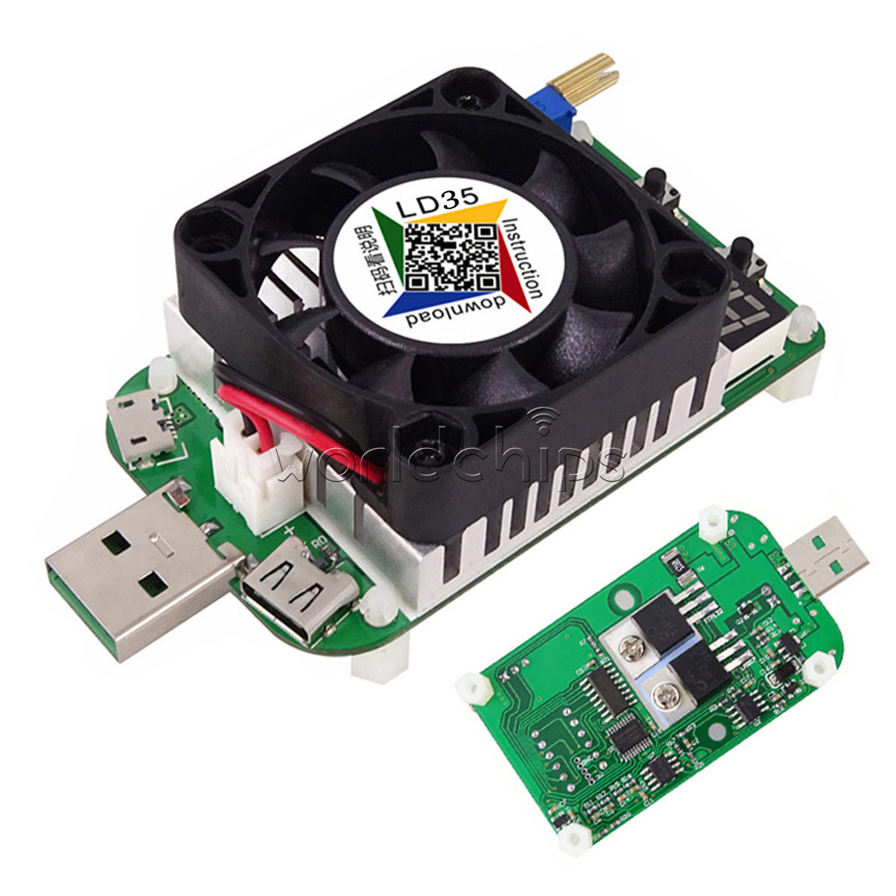 35W Electronic Load Resistor USB Interface Test Discharge Battery Tester LD25