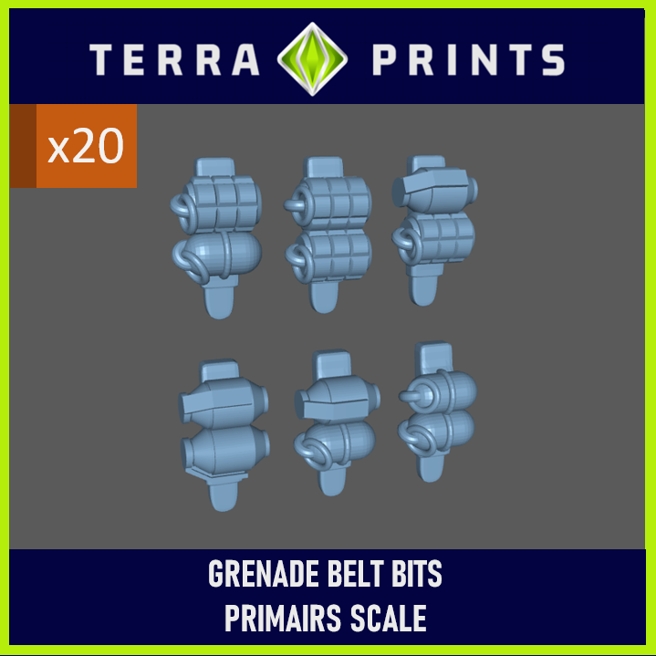 GRENADE BELT Bits - MODEL Bit (20x) - compatible with sm marines