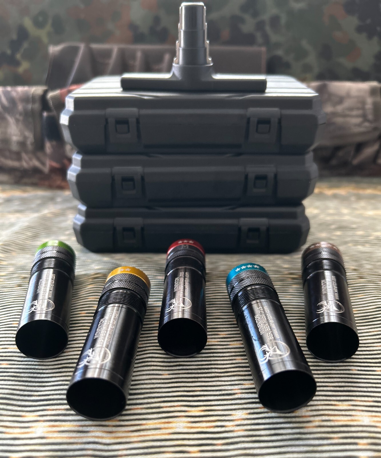 Beretta/Benelli Mobil Thread Extended Choke Tubes Set 12ga Black 5x / Winenton