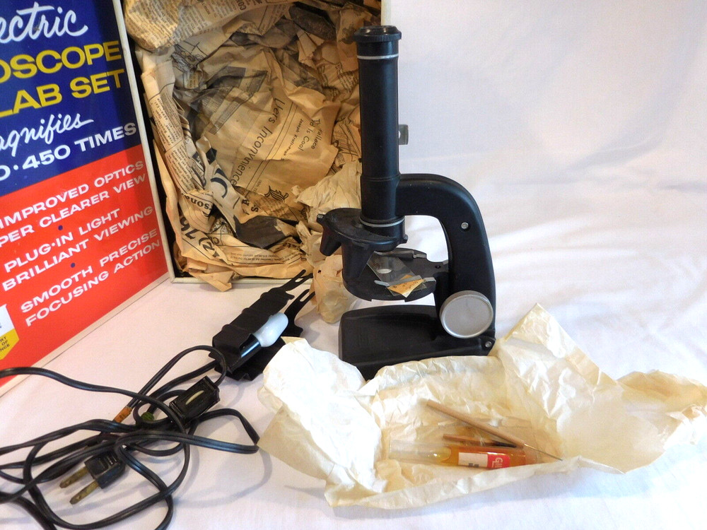 GILBERT Microscope and Lab set 1961 Vintage