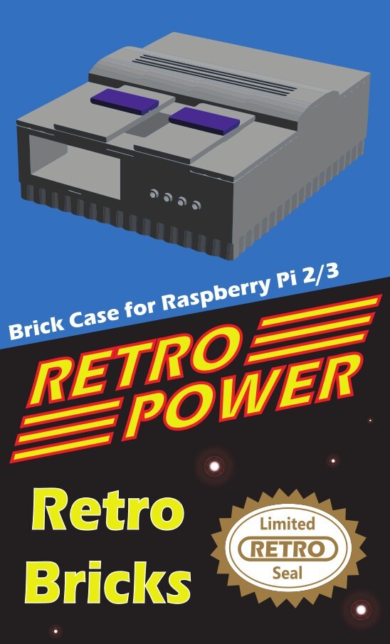SNES Lego-Compatible Raspberry Pi 4B, 3B, 3B+, 2B Case (209 Bricks)