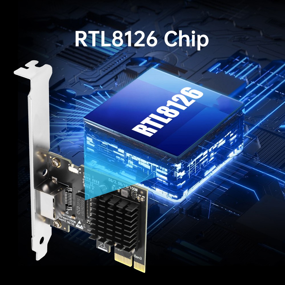5Gb Base-T Network Card Realtek RTL8126 Controller 5G PCIe Ethernet Adapter NIC