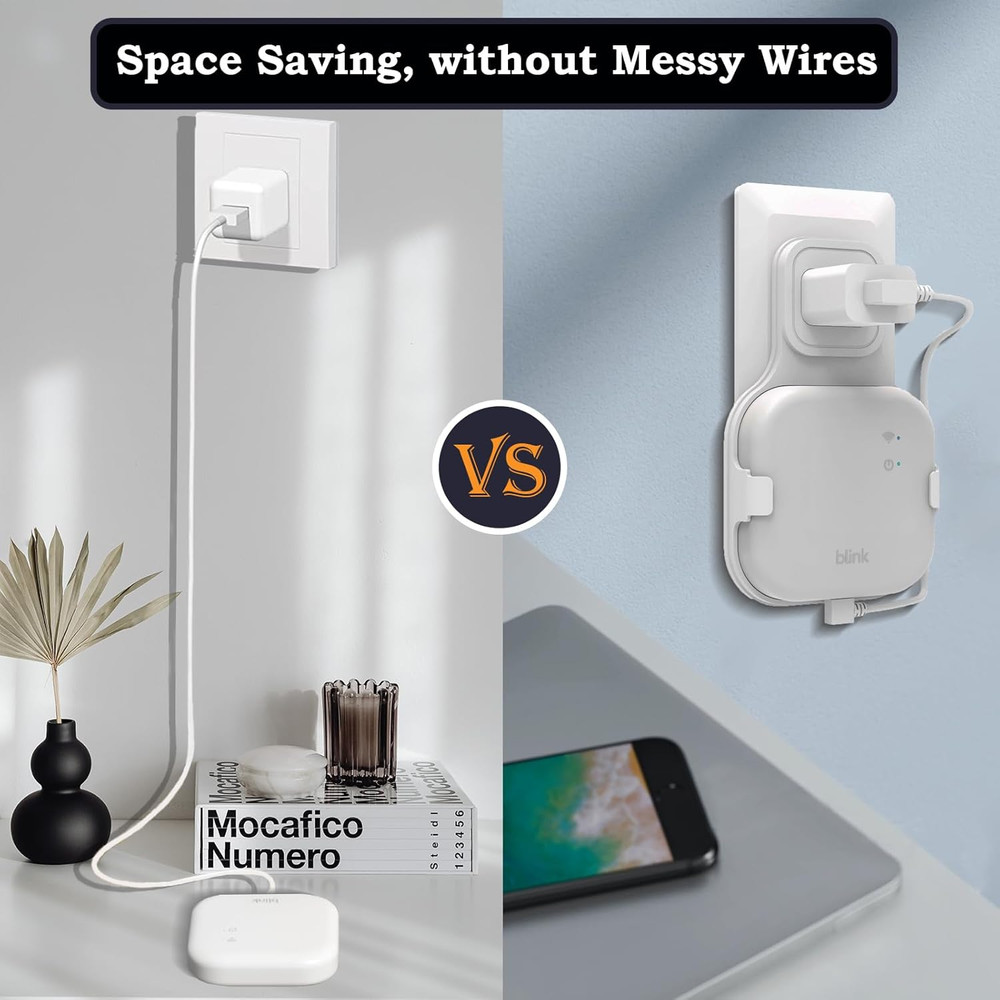 Outlet Wall Mount for Blink Sync Module XR, Space Saving Mounting Bracket Holde