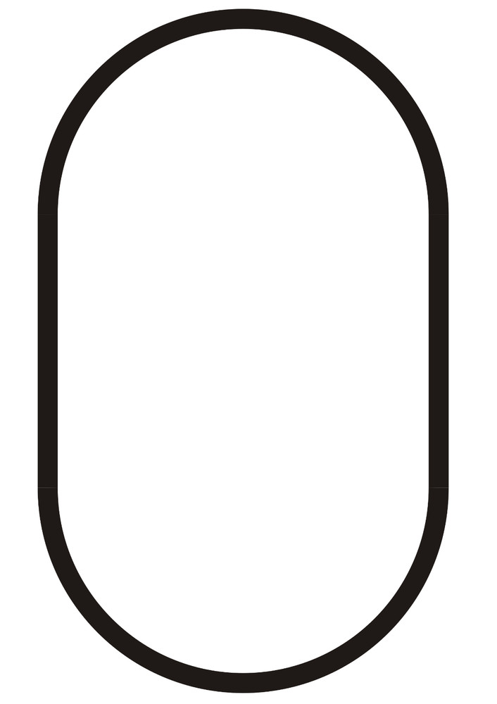 Oval Rectangle Clay Cutter Shape Set ~ Polymer Crafting Tool ~ Stackable Outline