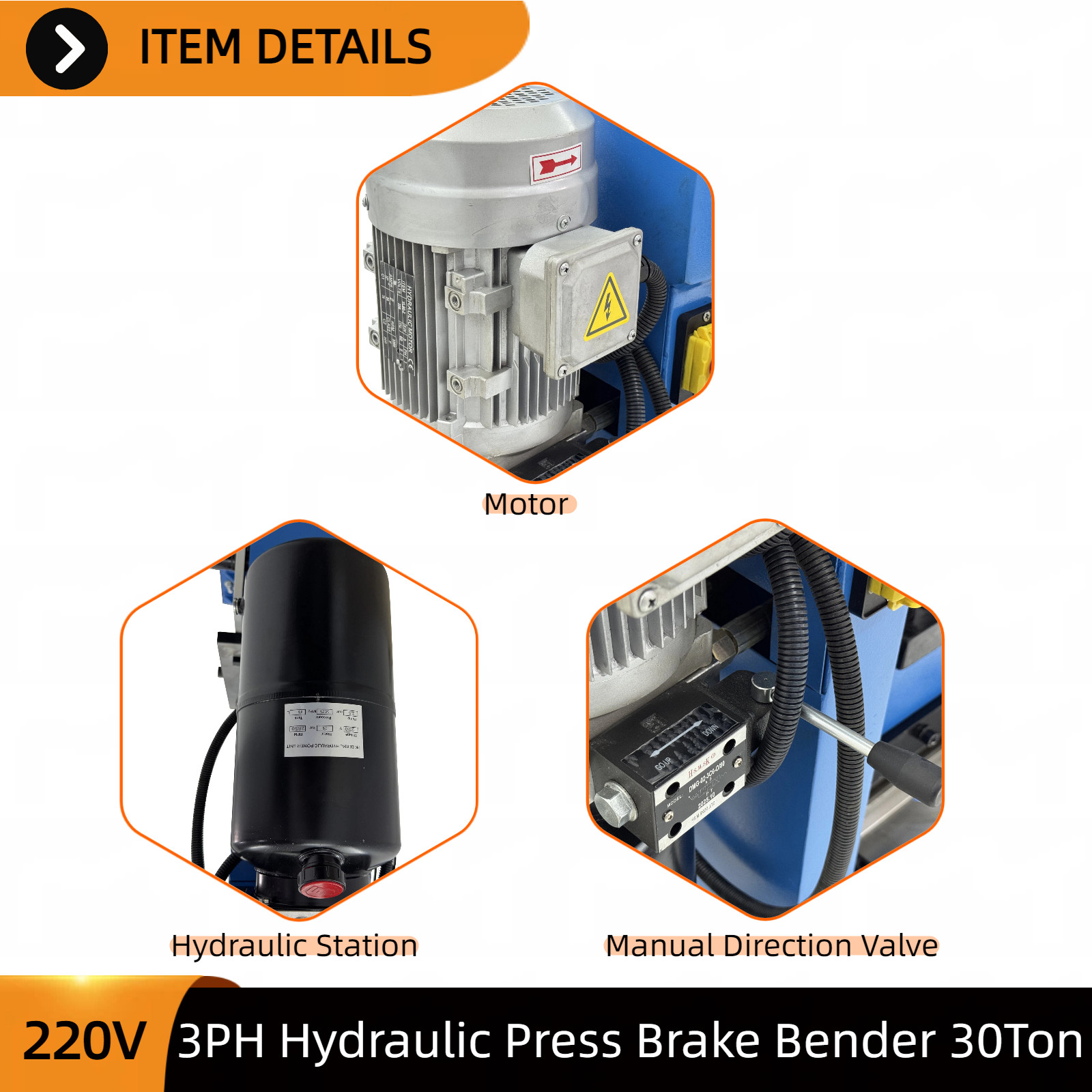 Industrial Hydraulic Press Machine Single-Column Gantry Frame 220V 3-Phase 30T