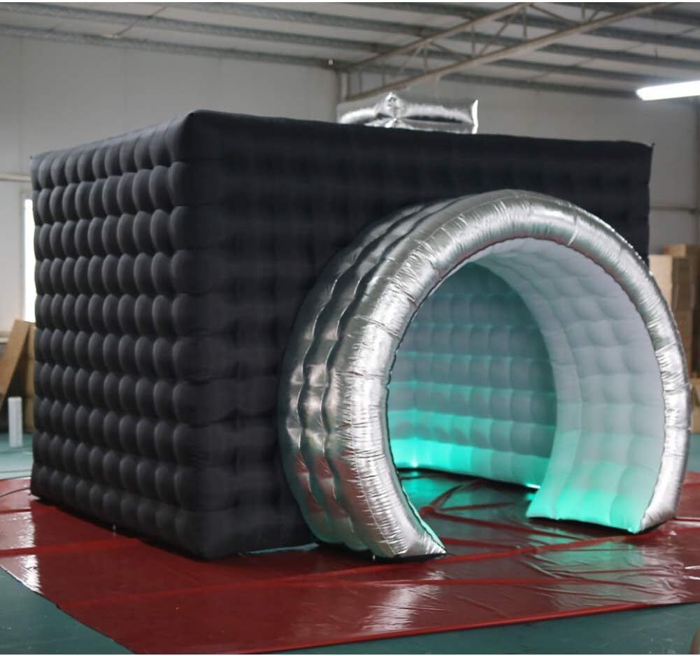 Inflatable Photo Booth Enclosure Camera Shaped Cube Tent Backdrop for Event Show