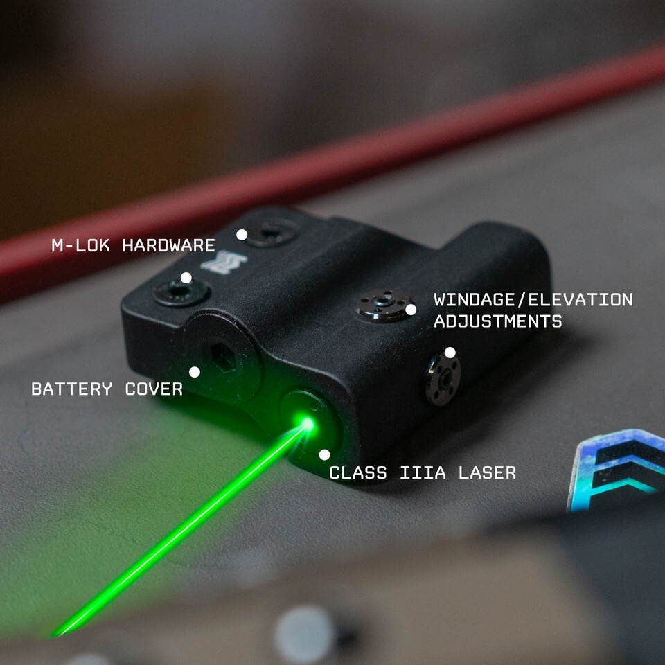 M-LOK Offset Laser Sight, Green