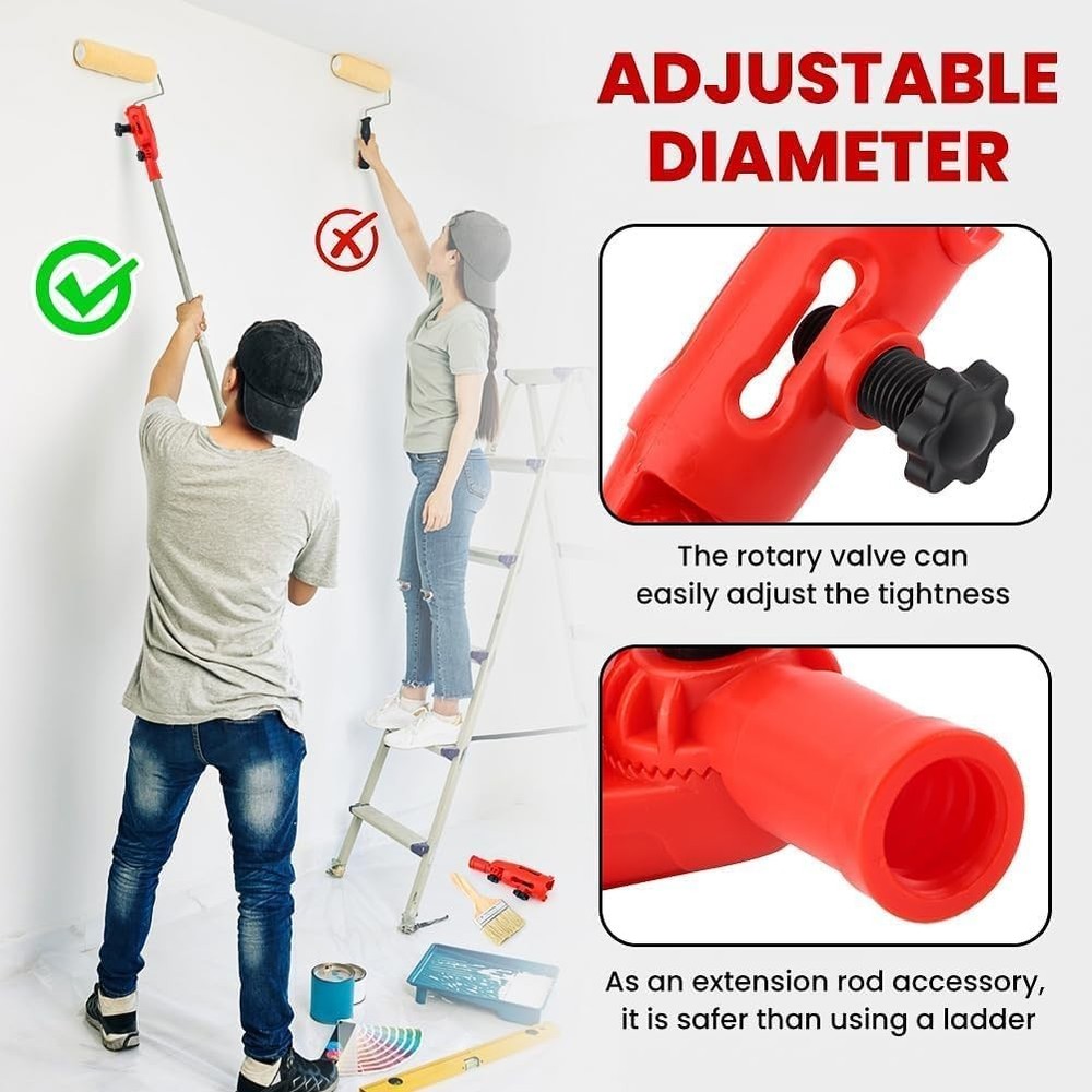 Multi-Angle Paint Brush Extender for High Ceiling,Extension Pole Attachment Hold